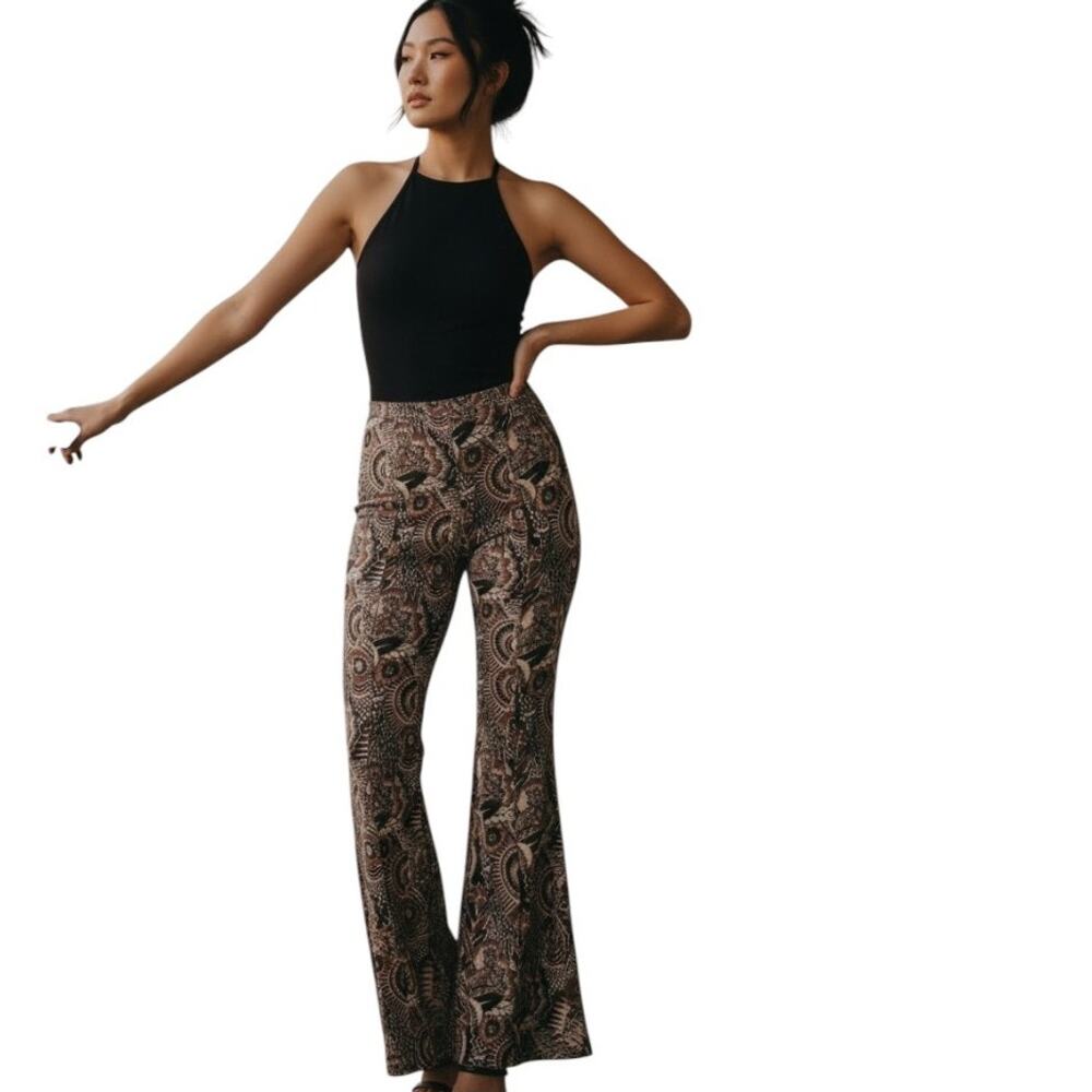 By Anthropologie Drapey Flare Leg Pants, Size 10